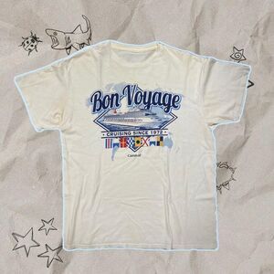 Bon voyage cruise white graphic tee - Size L